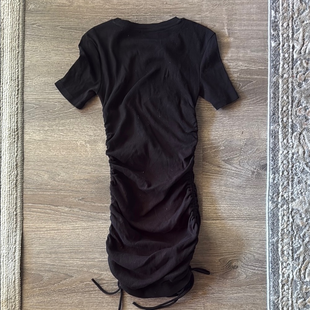 Zara Black Ruched Dress - Picture 4 of 4